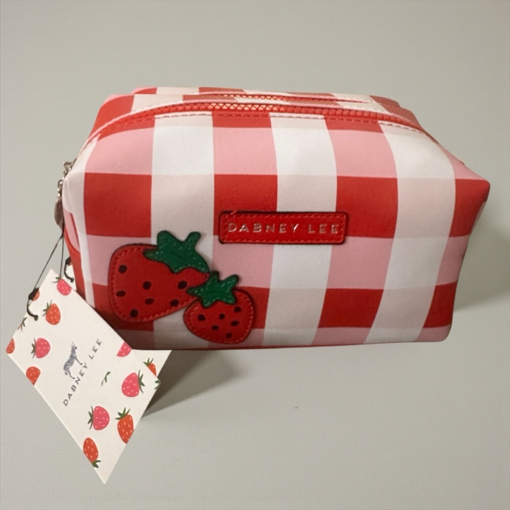 Dabney‎ Lee Strawberry Red & Pink Plaid Bag New